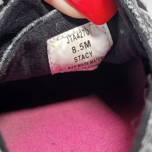 U.S. Polo Assn. Womens 8.5 Gray Black Slip-On Canvas Boat Shoes Loafer Preppy - Picture 6 of 9